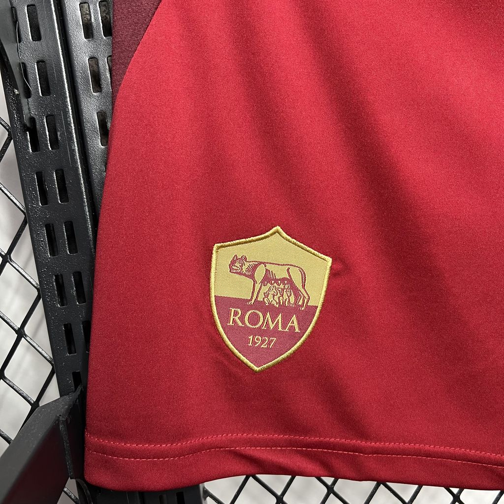 AS Roma 24-25 Home Stadium Shorts - Fans Version - UnitedFutballJersey