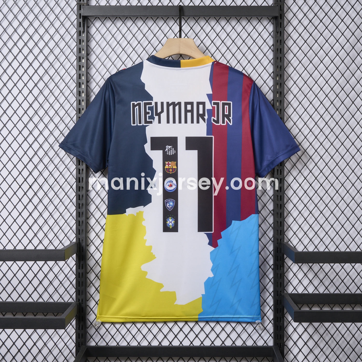 Neymar Career Commemorative Jersey - Fans Version - Barcelona Brazil Paris Saint-Germain PSG Santos Al Hilal SFC - UnitedFutballJersey