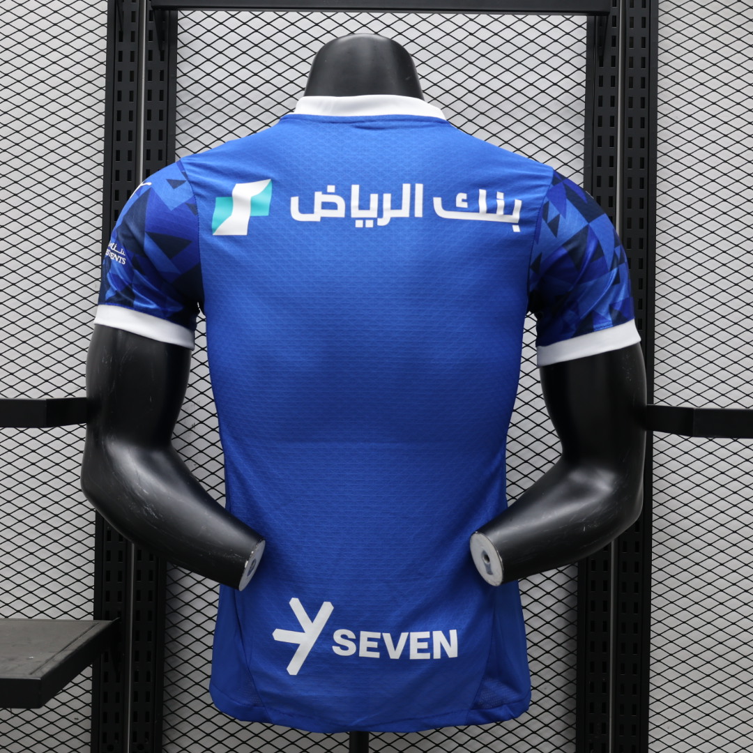Al Hilal Riyadh Crescent 24-25 Home Stadium Jersey With Chest Advertisement - Player Version - UnitedFutballJersey