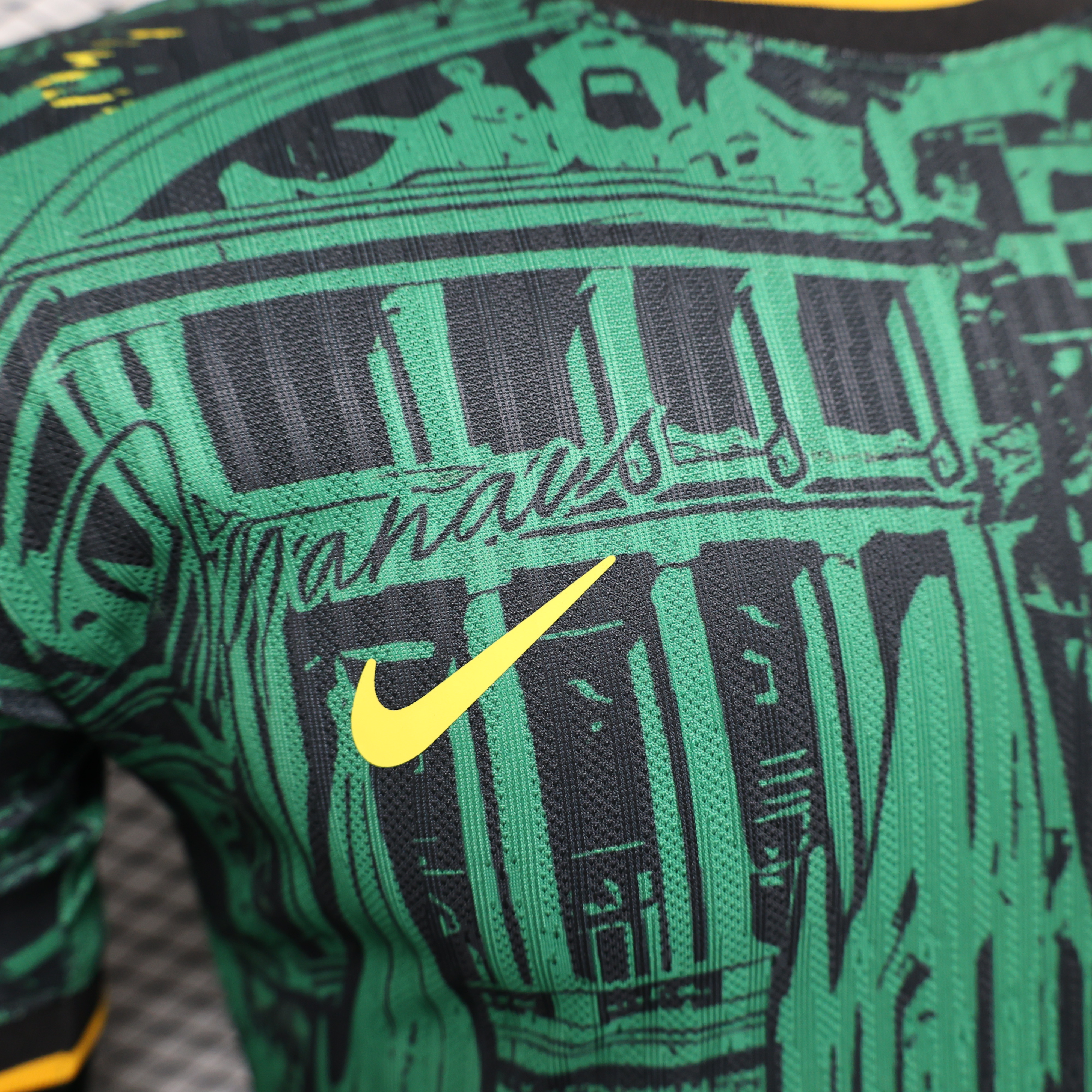 Brazil 2024 Black and Green Church Jersey - Player Version - UnitedFutballJersey