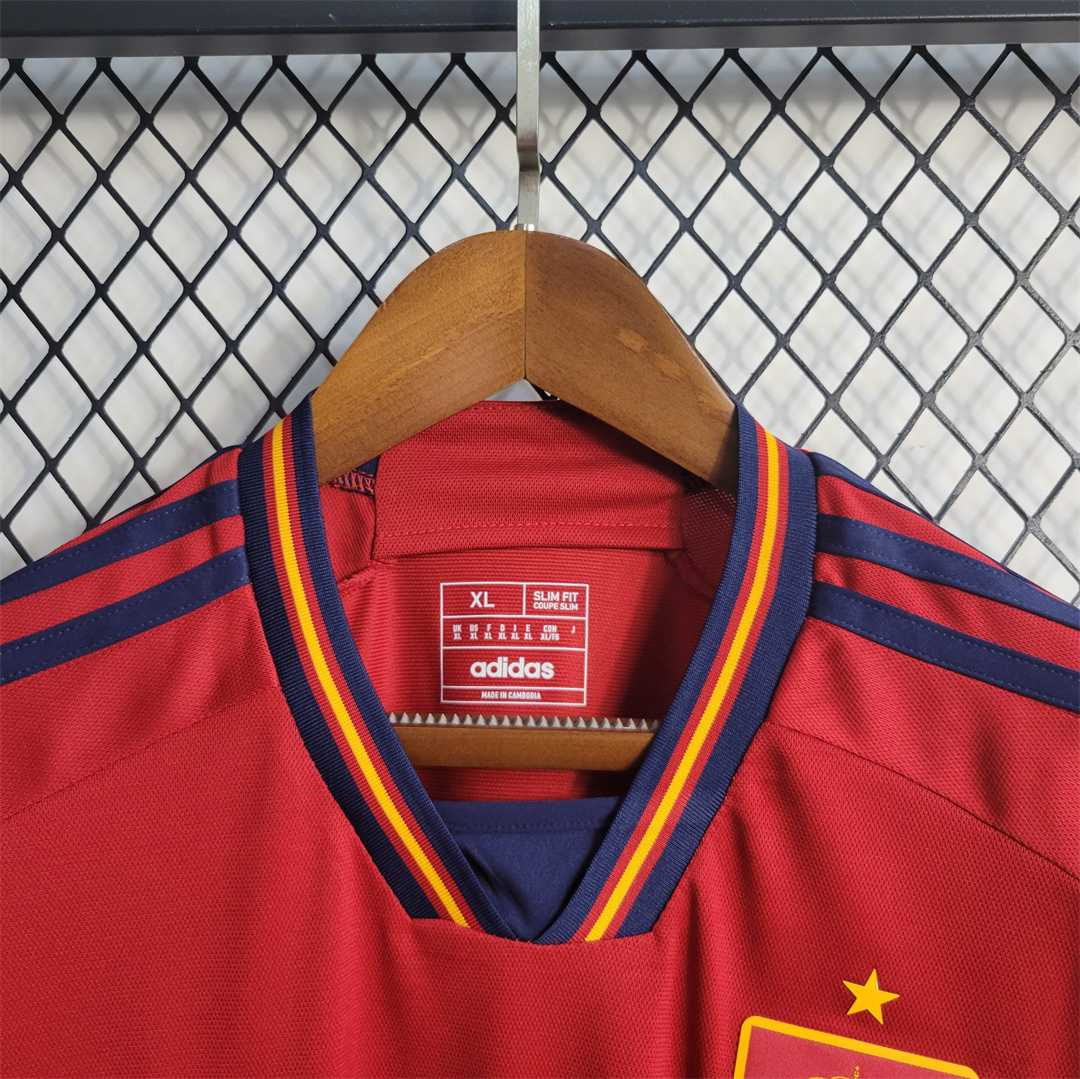 Spain 22-23 Home Jersey - Fans Version - 2022 World Cup - UnitedFutballJersey
