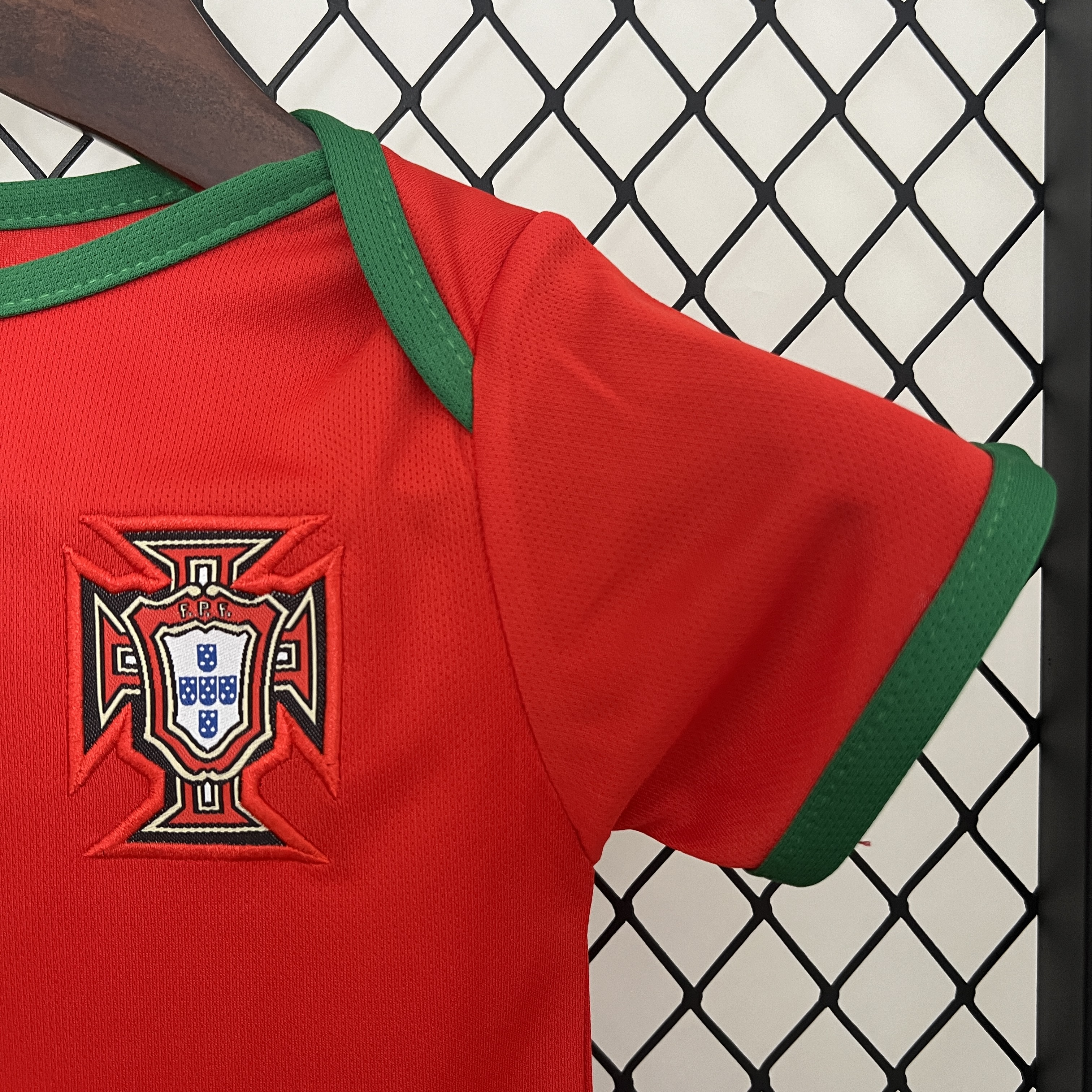 Portugal 2024 Home Baby Crawling Suit - UnitedFutballJersey