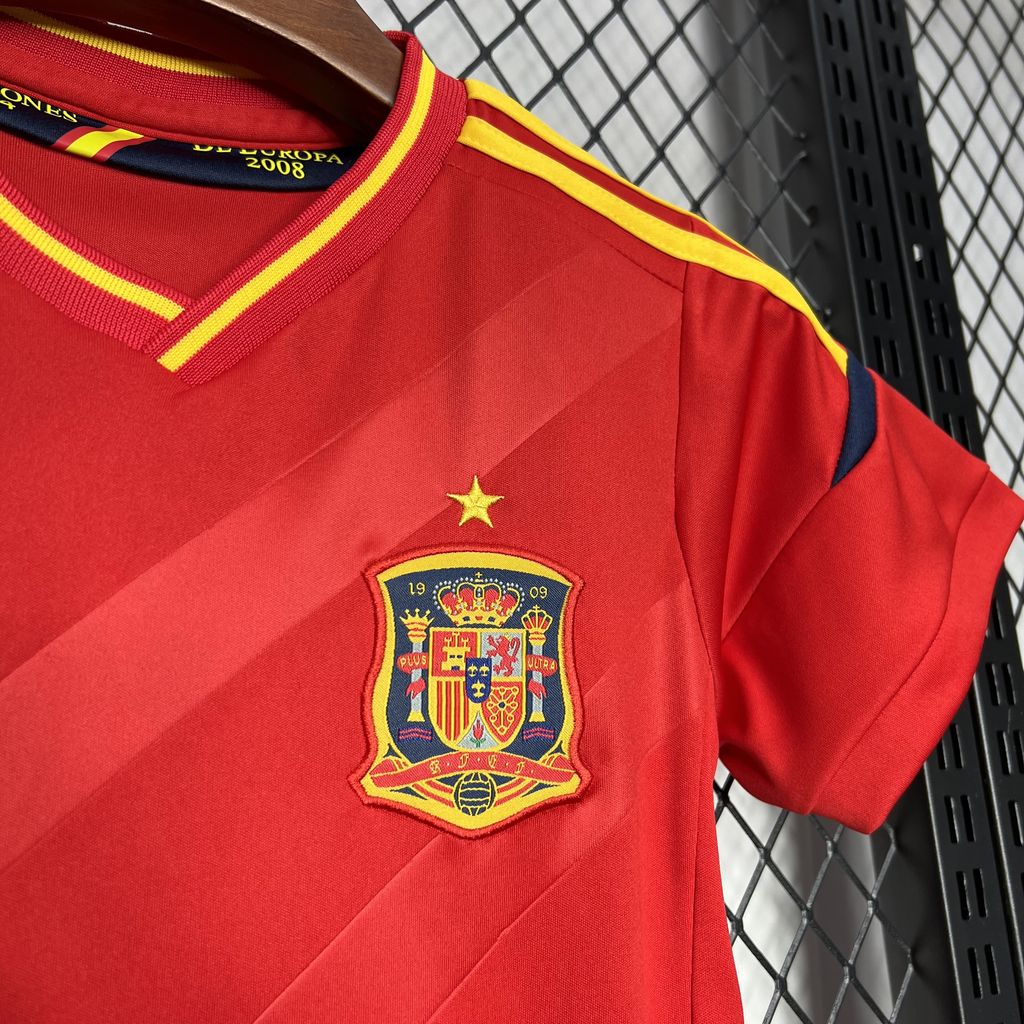 Retro Spain 2012 Home Stadium Kids Kit - UnitedFutballJersey