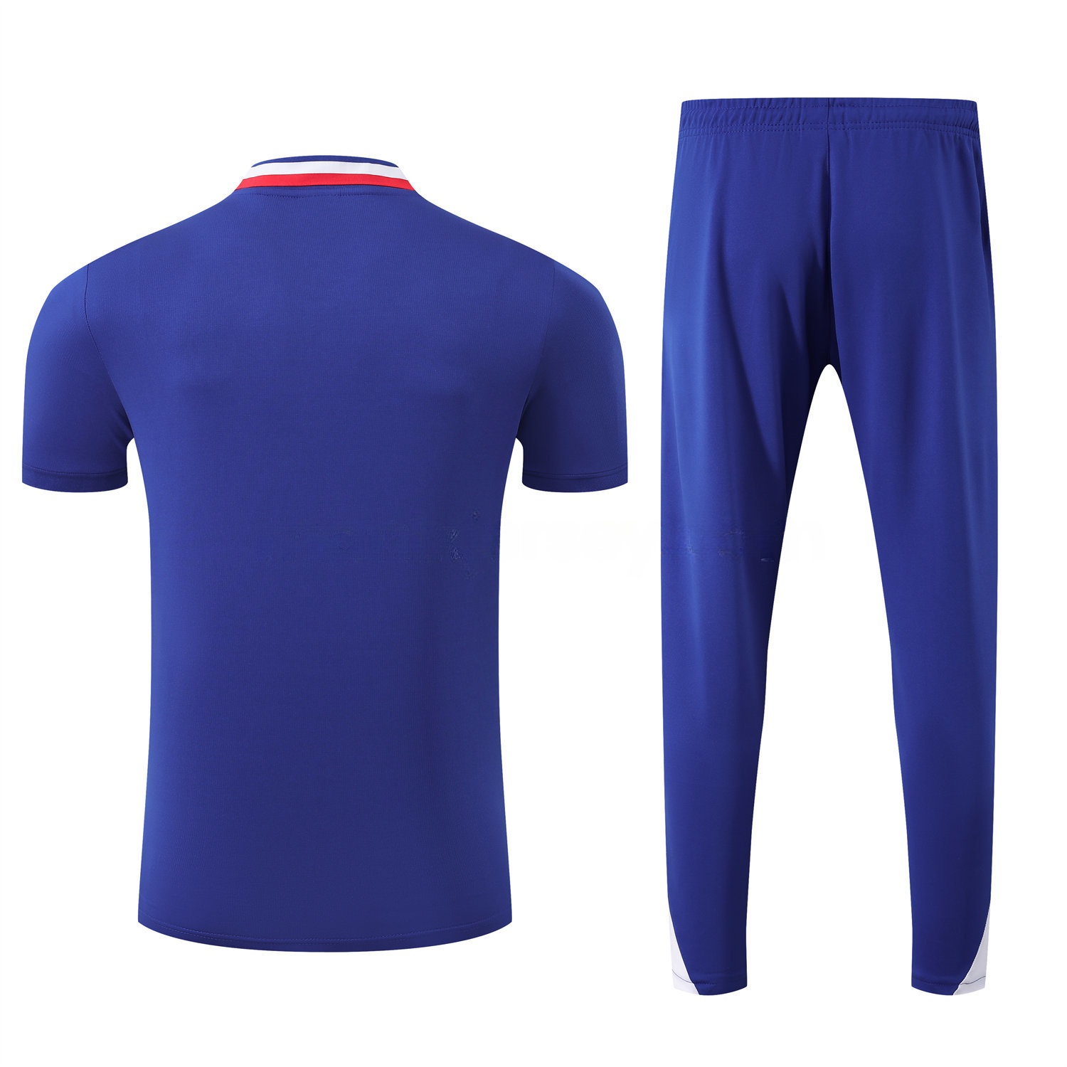 France 25-26 POLO Short-Sleeve Training Set - Blue Top and Pants - UnitedFutballJersey