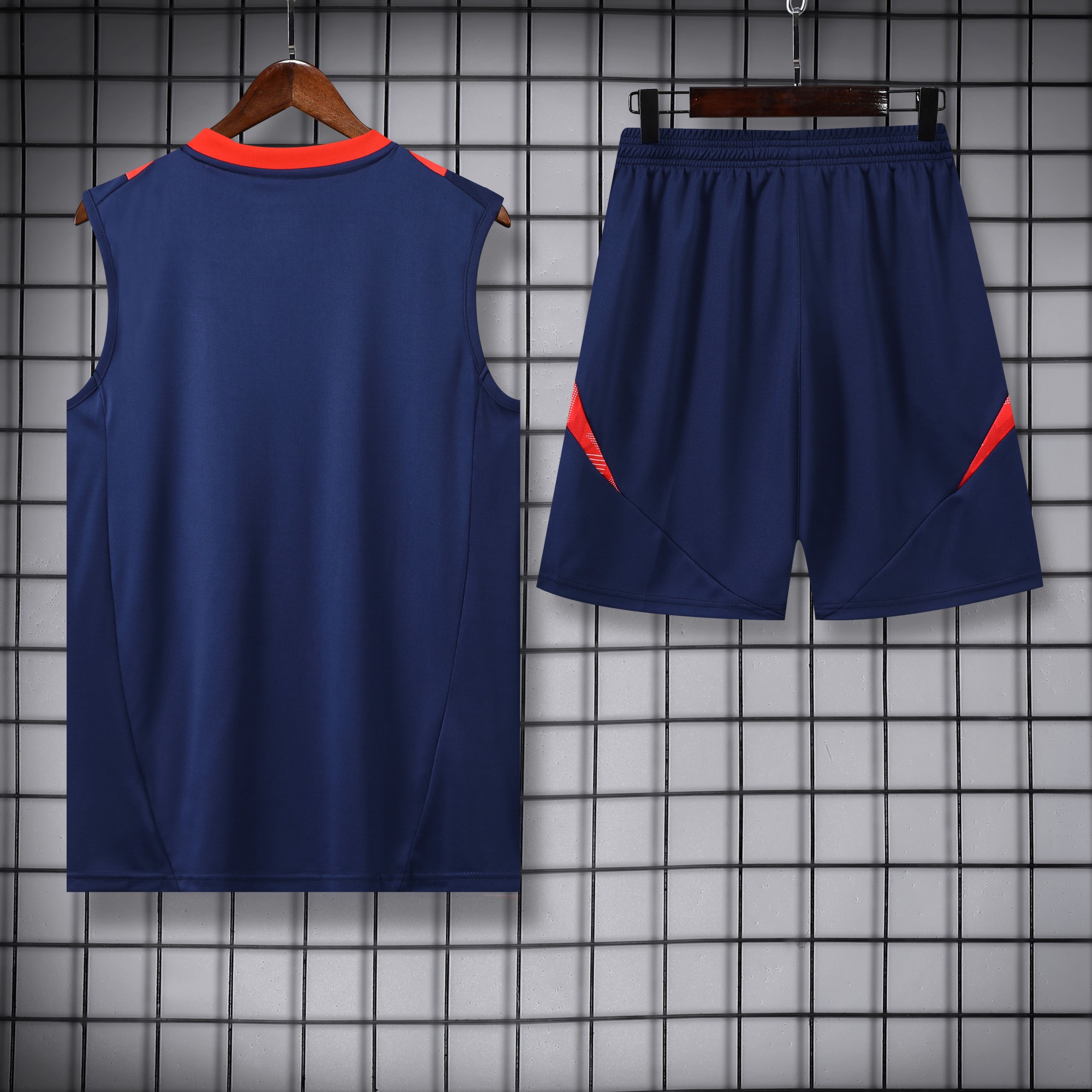 Manchester United 24-25 Vest Training Set - Deep Blue - UnitedFutballJersey