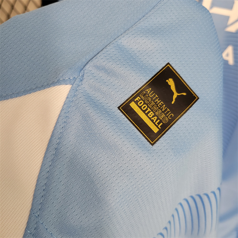Manchester City 23-24 Home Long Sleeve Jersey - Fans Version - UnitedFutballJersey