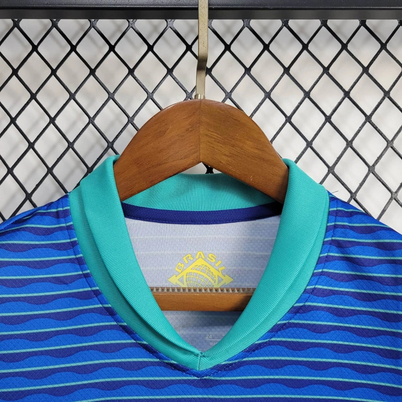 Brazil 2024 Away Stadium Kids Kit - UnitedFutballJersey