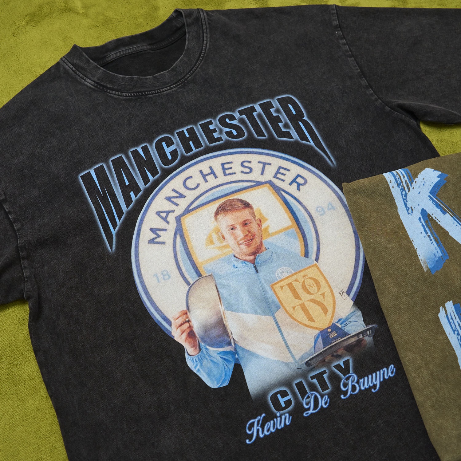 Manchester City Kevin De Bruyne Cooker Oversized Washed T-Shirt - UnitedFutballJersey