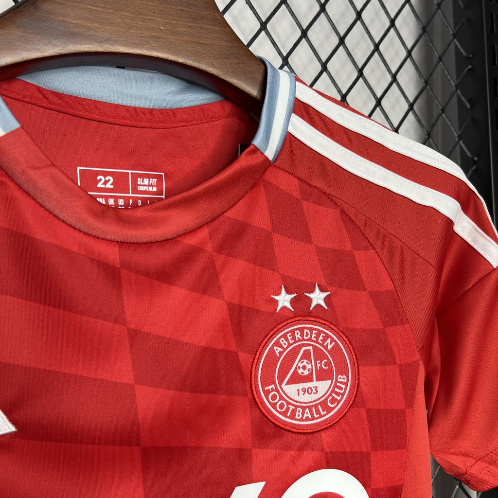 Aberdeen 24-25 Home Stadium Kids Kit - UnitedFutballJersey