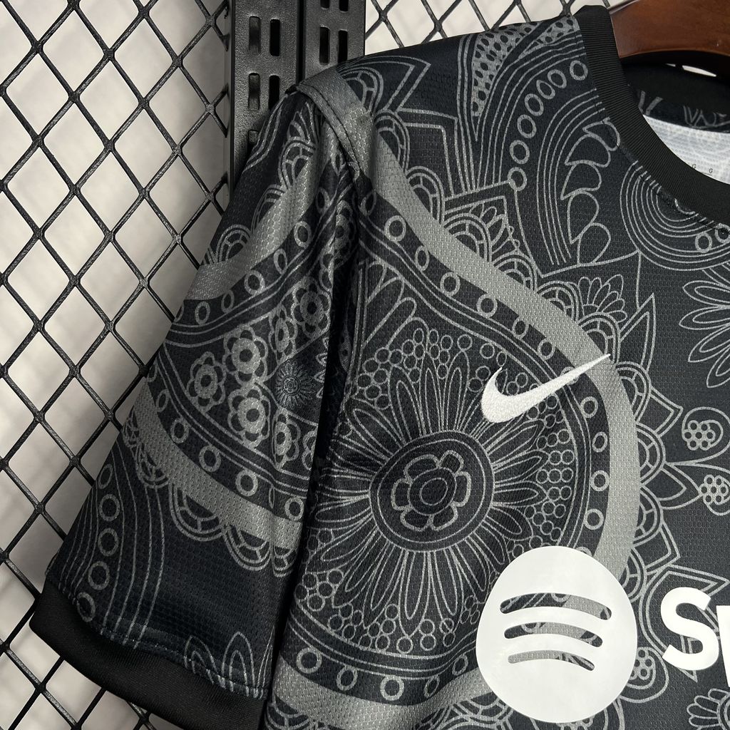 B.A.R.S.A 24-25 Black Grey Pattern Jersey - Fans Version - UnitedFutballJersey