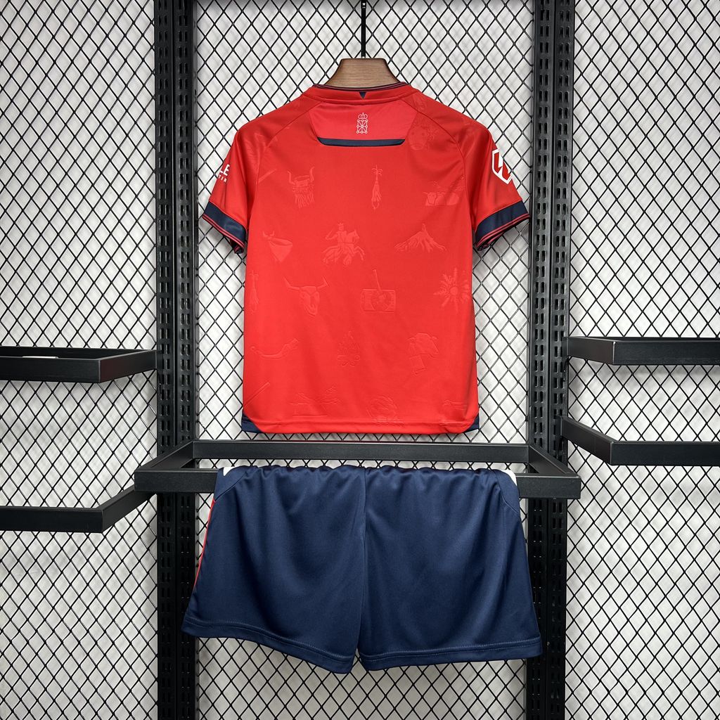 Osasuna 24-25 Home Stadium Kids Kit - UnitedFutballJersey