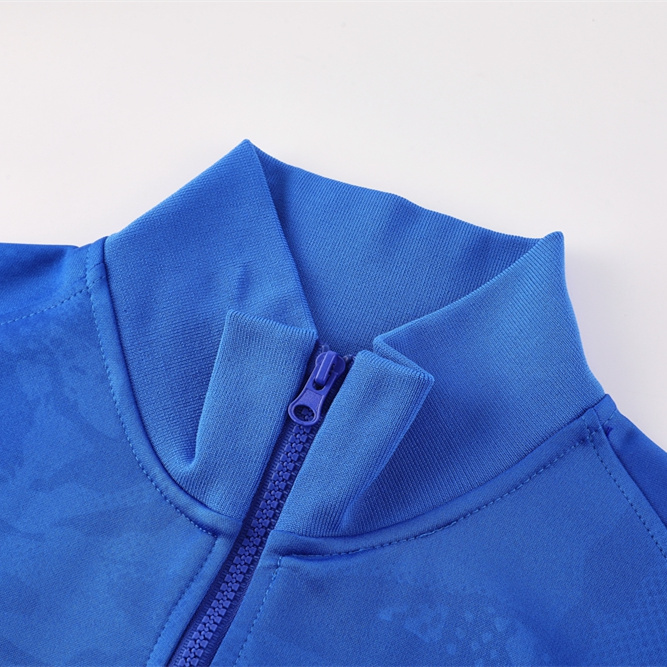 Barcelona 24-25 Jacket Training Tracksuit - Blue Top and Black Pants - UnitedFutballJersey