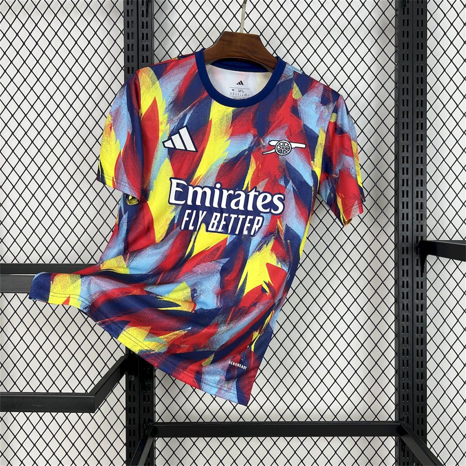 Arsenal 25-26 Colorful Flame Graffiti Pre-match Training Jersey - Fans Version - UnitedFutballJersey
