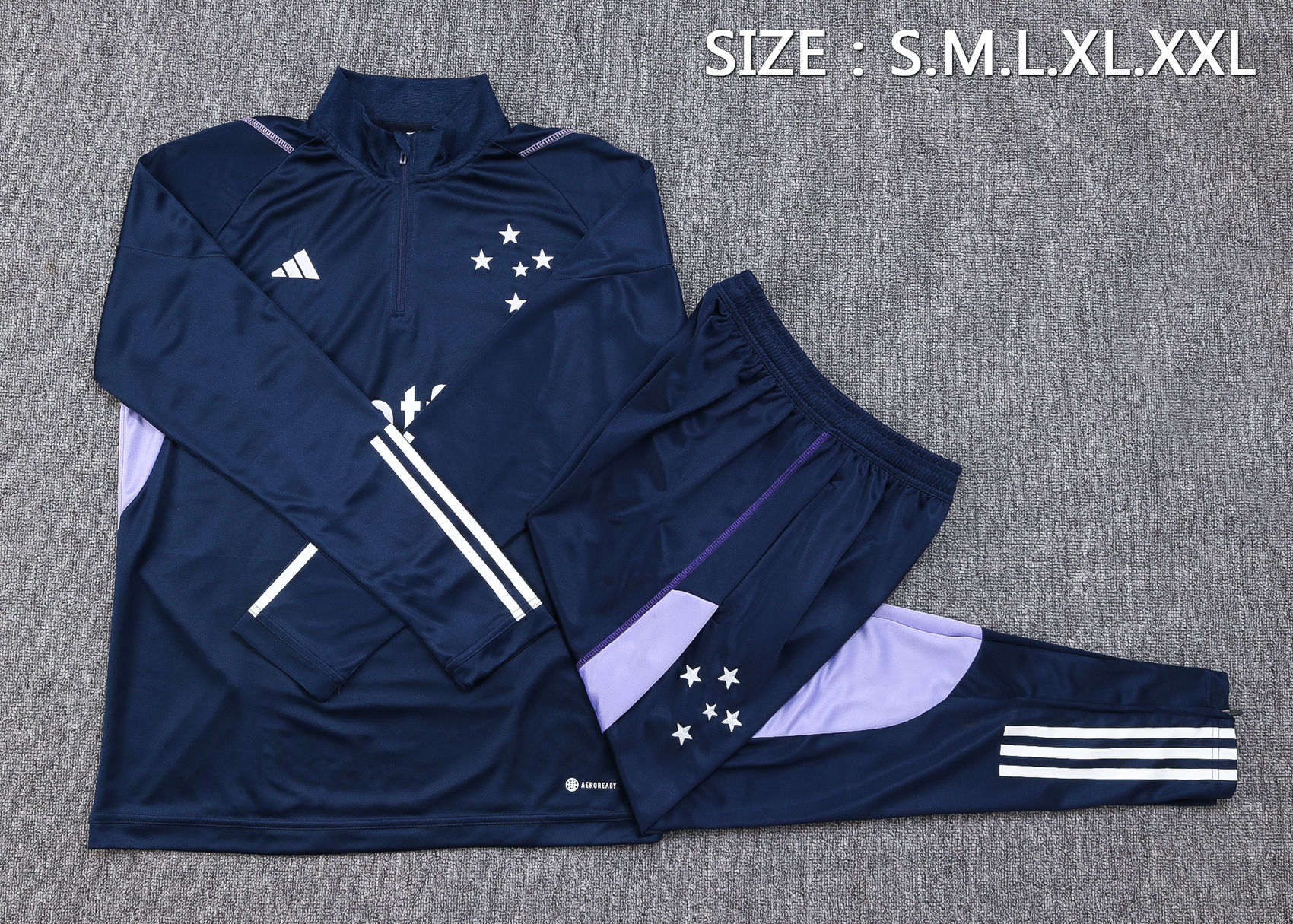 Cruzeiro Esporte Clube 23-24 Long Sleeve Training Set -Royal Blue - UnitedFutballJersey