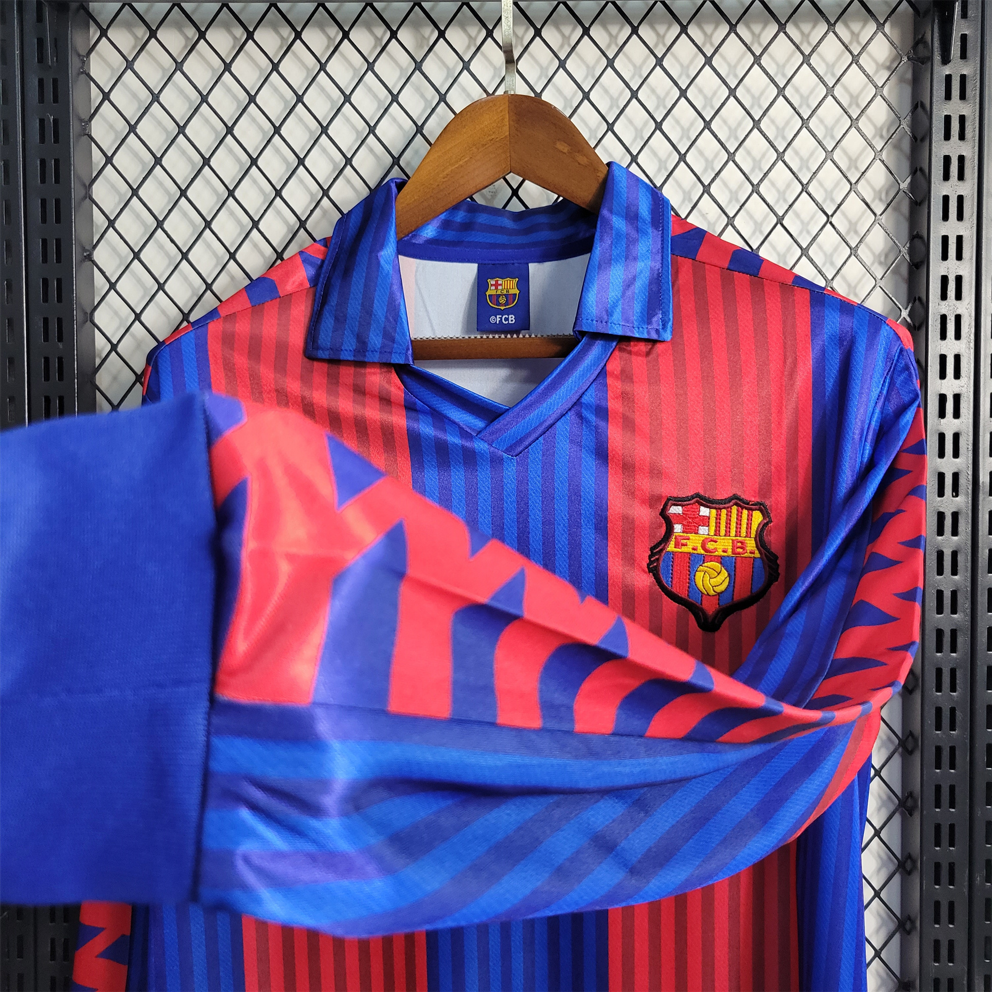 Retro Barcelona 90-92 Home Stadium Long Sleeve Jersey - UnitedFutballJersey
