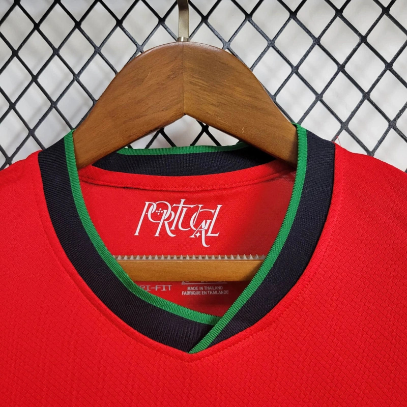 Portugal 2024 Home Stadium Kids Kit - UnitedFutballJersey