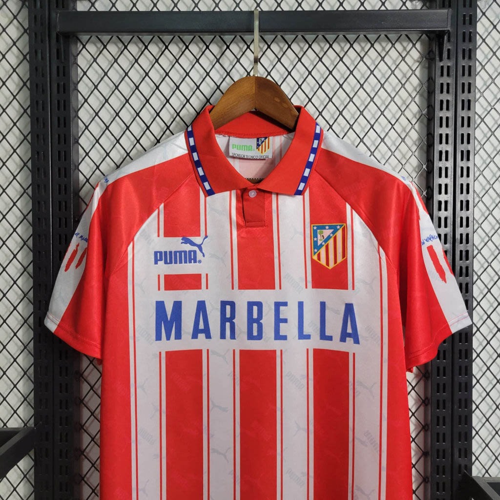Retro Atletico Madrid 1994-95 Home Stadium Jersey - UnitedFutballJersey