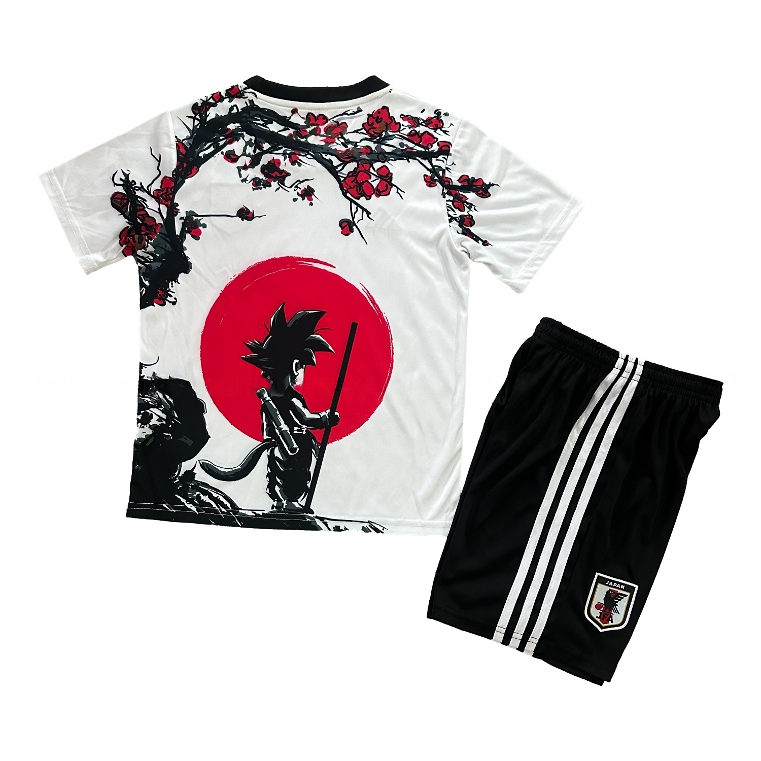 Japan 25-26 Little Son Goku At Sunset White Special Kids Kit - UnitedFutballJersey