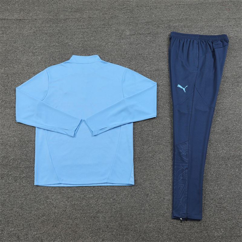 Manchester City 24-25 Long Sleeve Training Set - Light Blue - UnitedFutballJersey