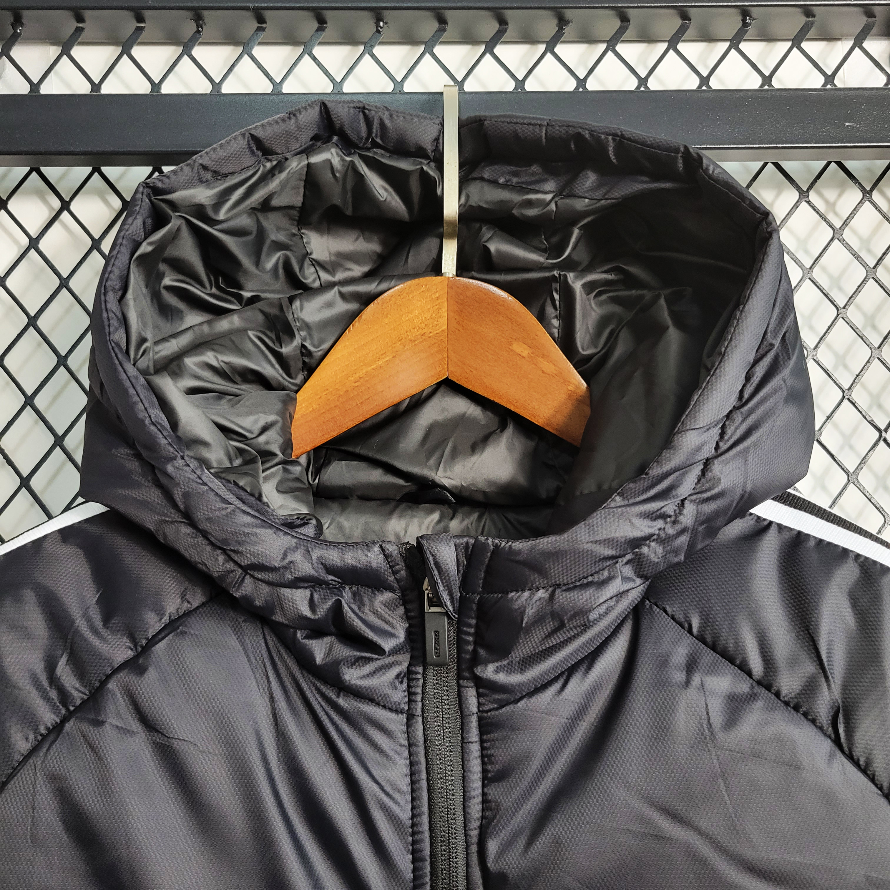 Germany 23-24 Men's Hooded Thermal Cotton Jacket - Black - UnitedFutballJersey