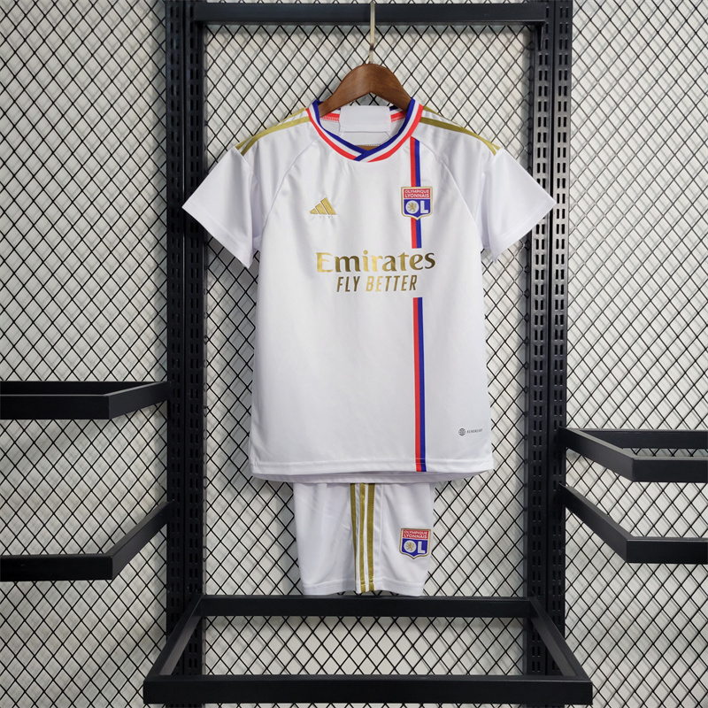 Lyon 23/24 Home Kids Kit - UnitedFutballJersey