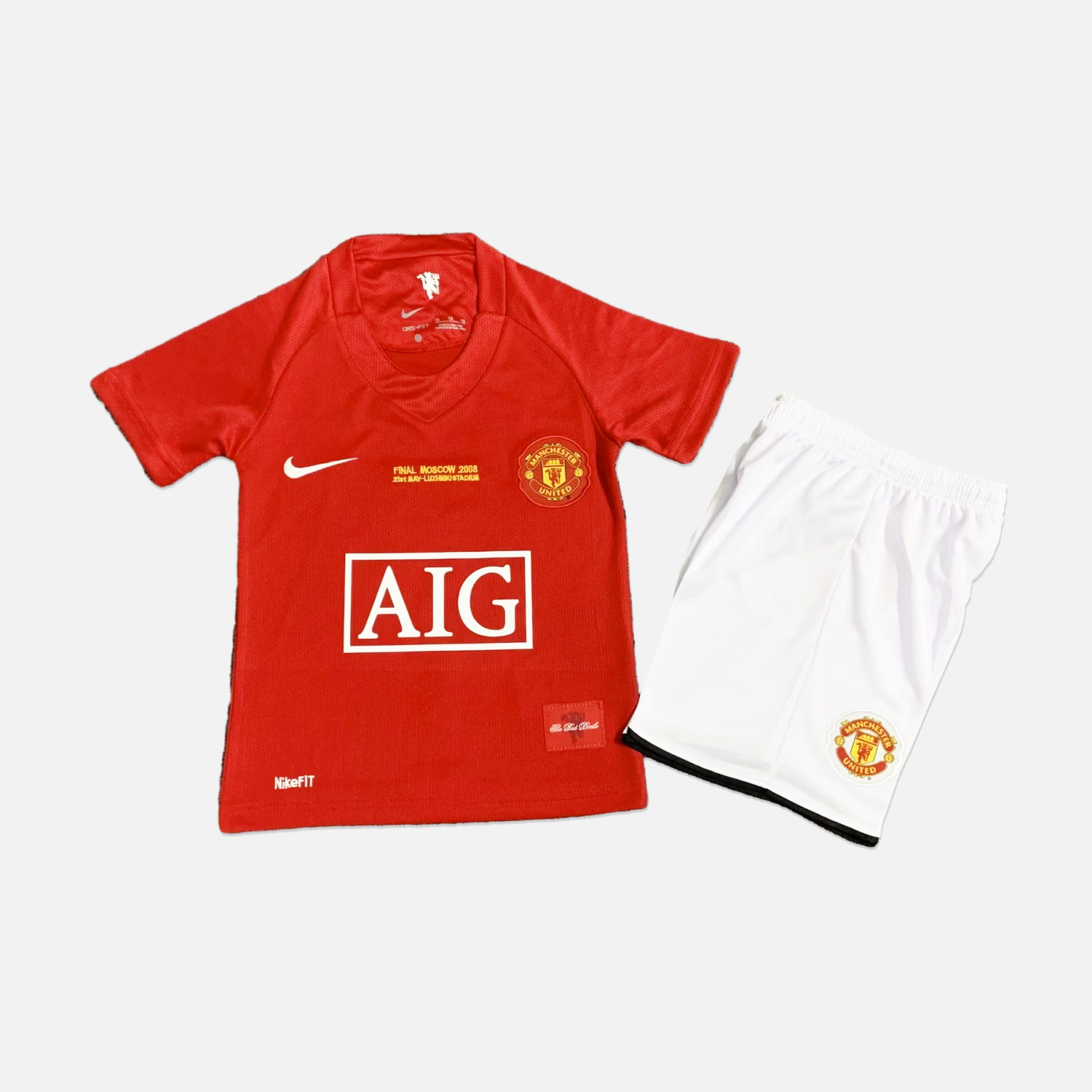 Manchester United Retro 2007-08 Home Stadium Kids Kit - UnitedFutballJersey
