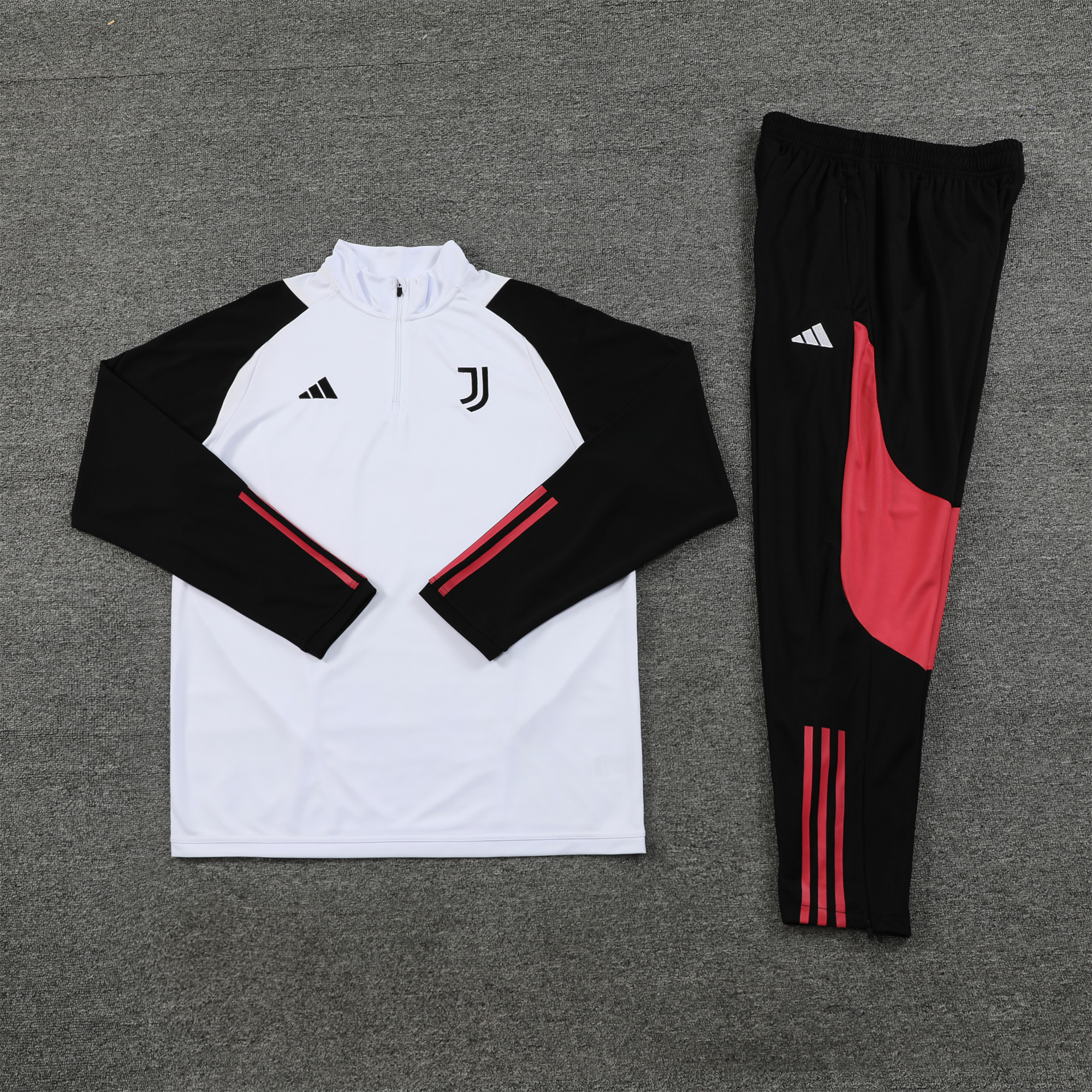 Juventus 23-24 Long Sleeve Training Set White Red - UnitedFutballJersey