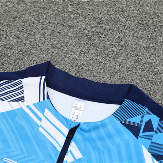 Napoli 24-25 Pre-Match Long Sleeve Training Set - Light Blue Top and Deep Blue Pants - UnitedFutballJersey