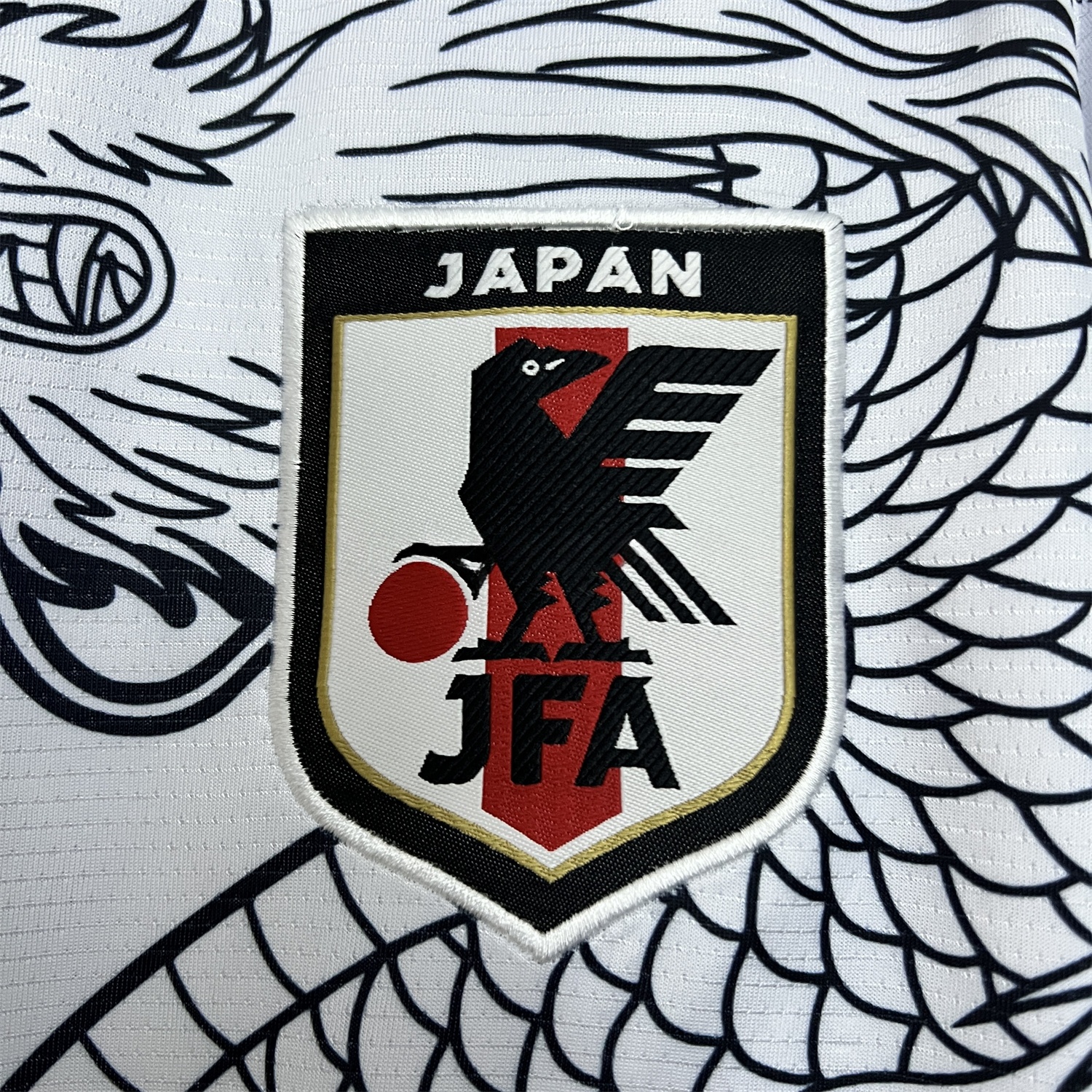 Japan 2024 Dragon and Inscription White Jersey - Fans Version - UnitedFutballJersey