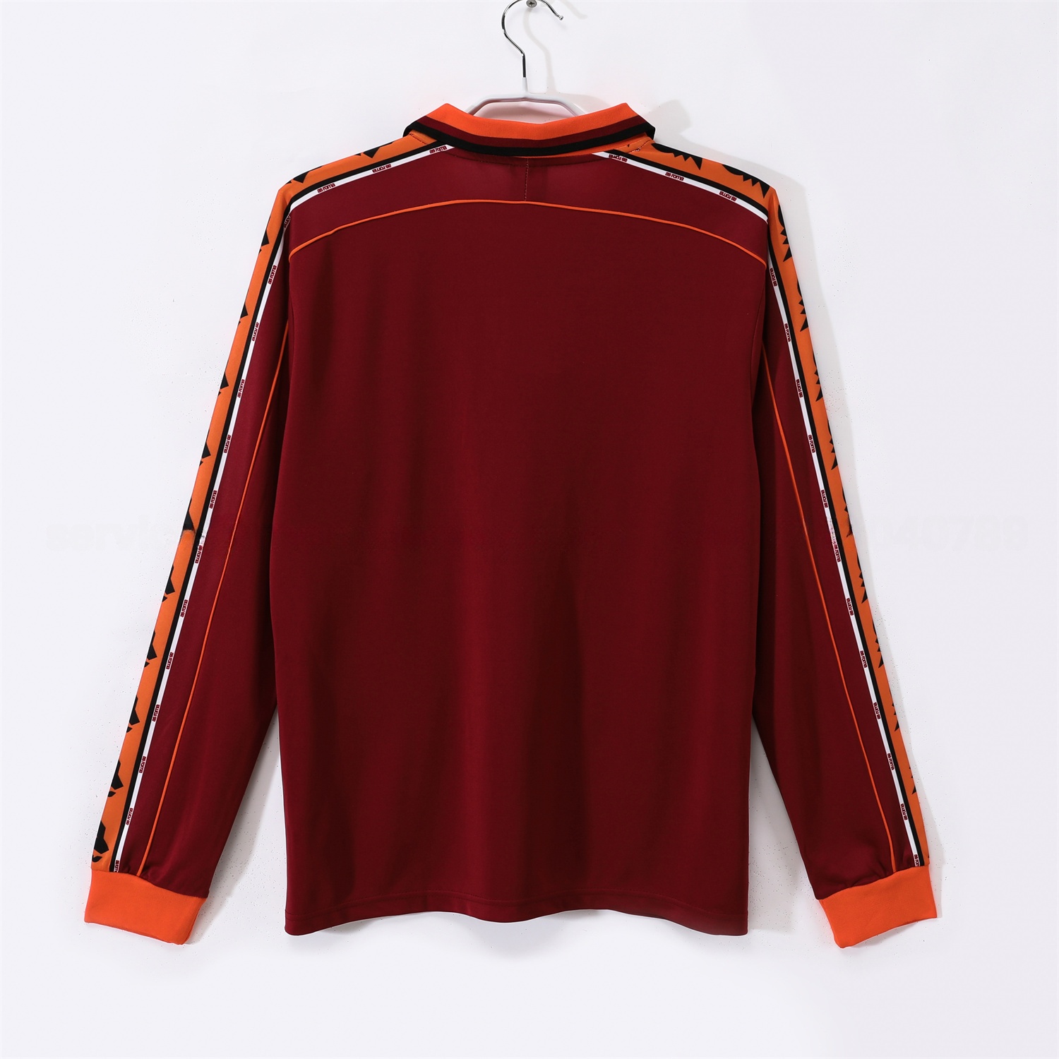 Retro Roma 1998-99 Home Long Sleeves Jersey - UnitedFutballJersey