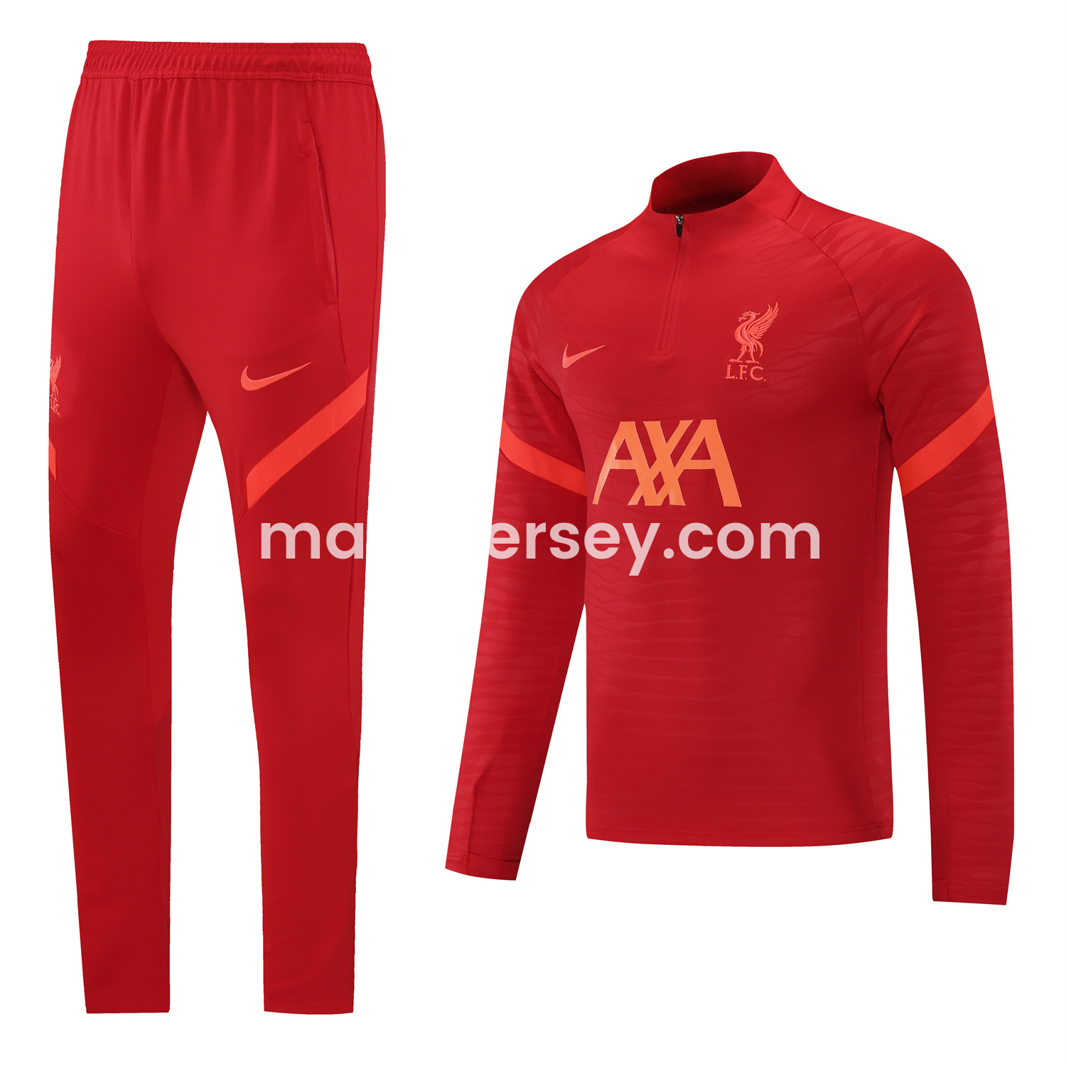 Liver.pool 24-25 Long Sleeve Training Set - Red Top and Pants - UnitedFutballJersey
