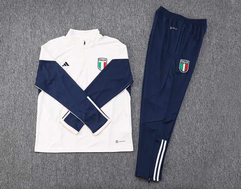 Italy 23-24 Long Sleeve Training Set -Off-White - UnitedFutballJersey