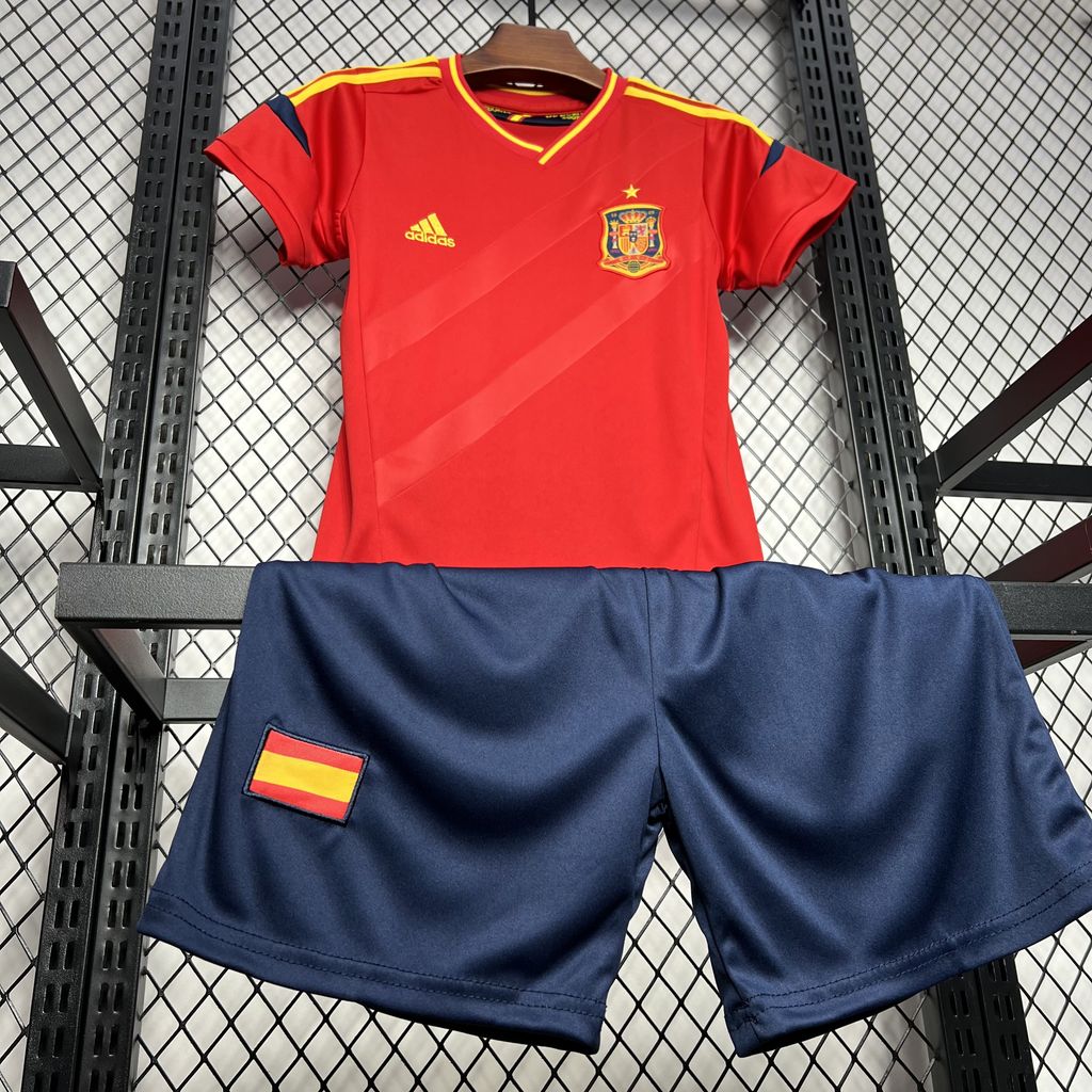 Retro Spain 2012 Home Stadium Kids Kit - UnitedFutballJersey