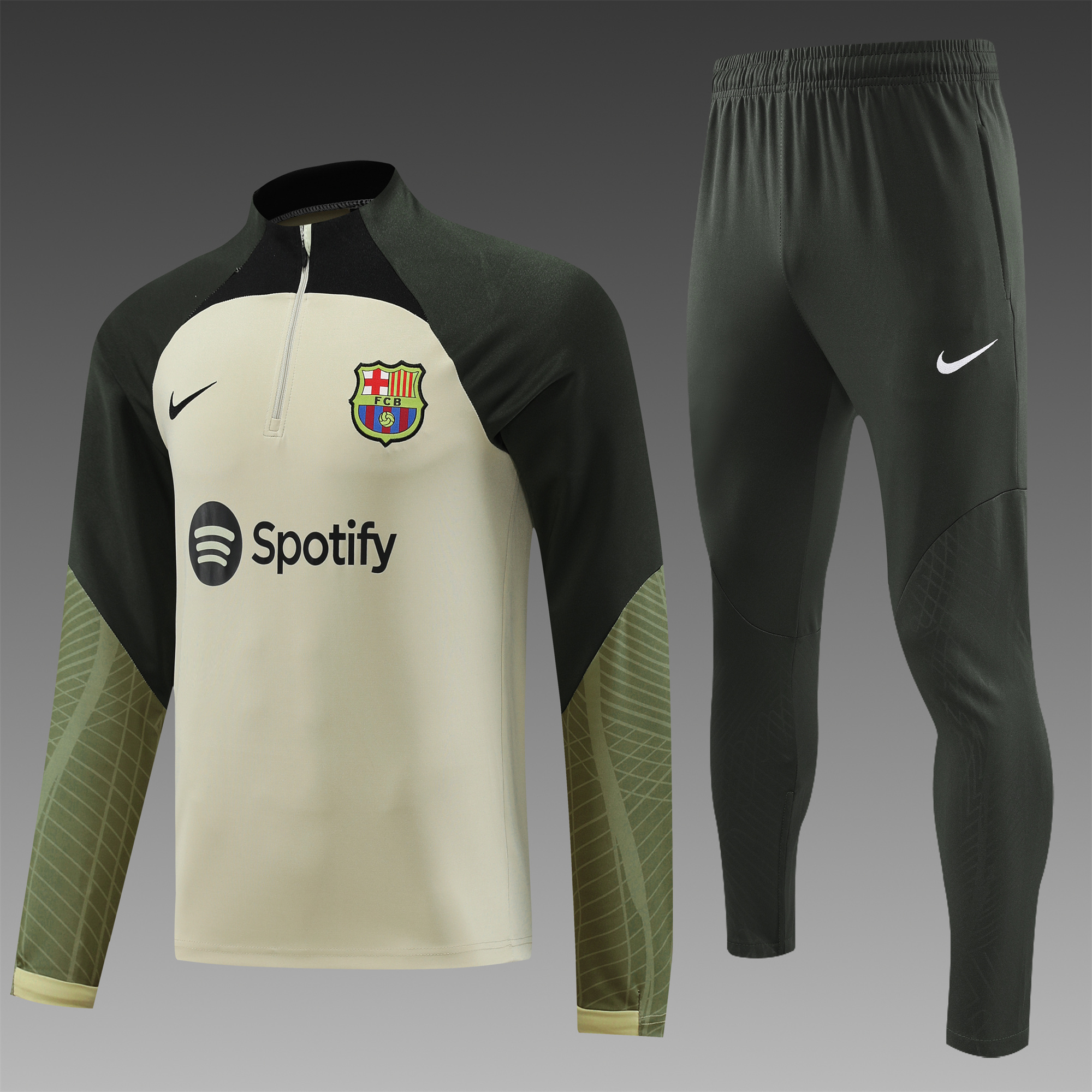 B.A.R.S.A 23-24 Long Sleeve Training Set Green - UnitedFutballJersey