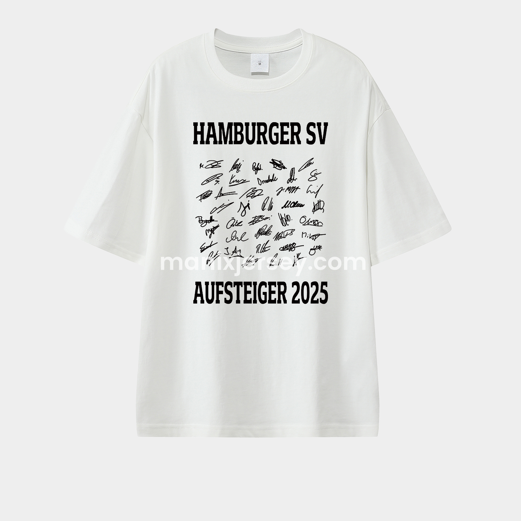 Hamburger SV AUFSTIEG 2025 Team Signatures Unisex Pure Cotton T-shirt - UnitedFutballJersey