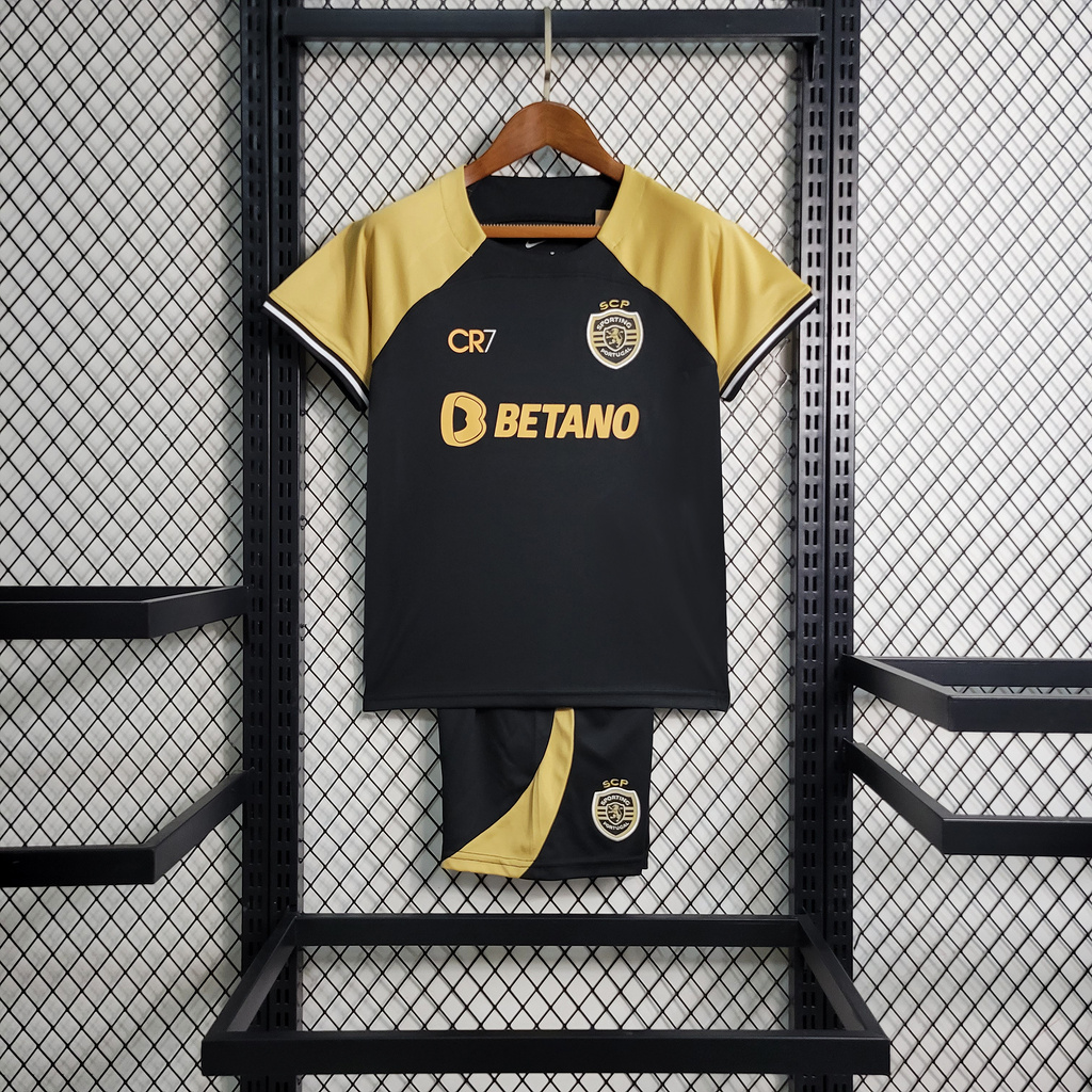 CR7 X Sporting CP Portugal 23-24 Third Kids Kit - UnitedFutballJersey