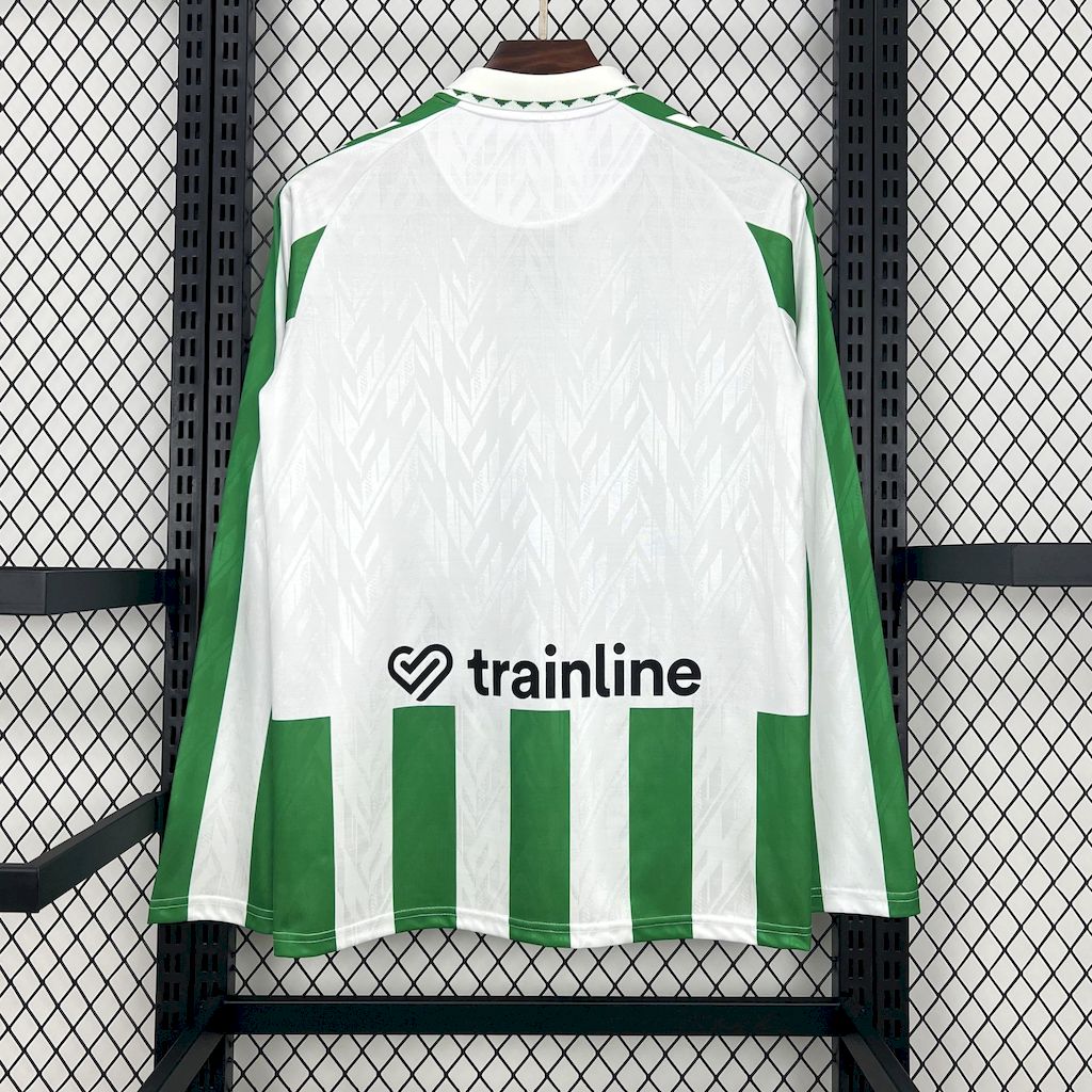 Real Betis 24-25 Home Unsponsored Long Sleeves Jersey - Fans Version - UnitedFutballJersey