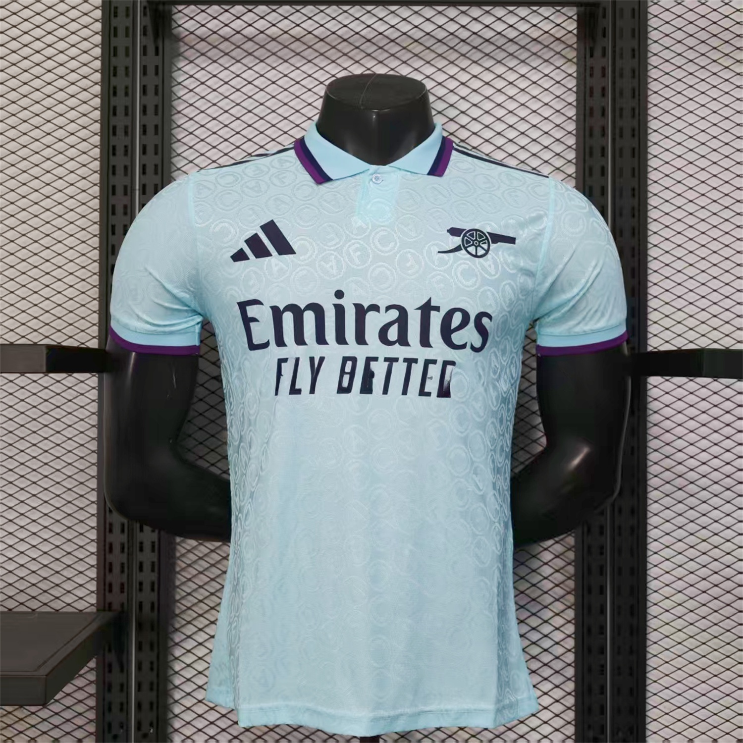 Arsenal 25-26 Light Blue POLO Letter Pattern Special Jersey - Player Version - UnitedFutballJersey