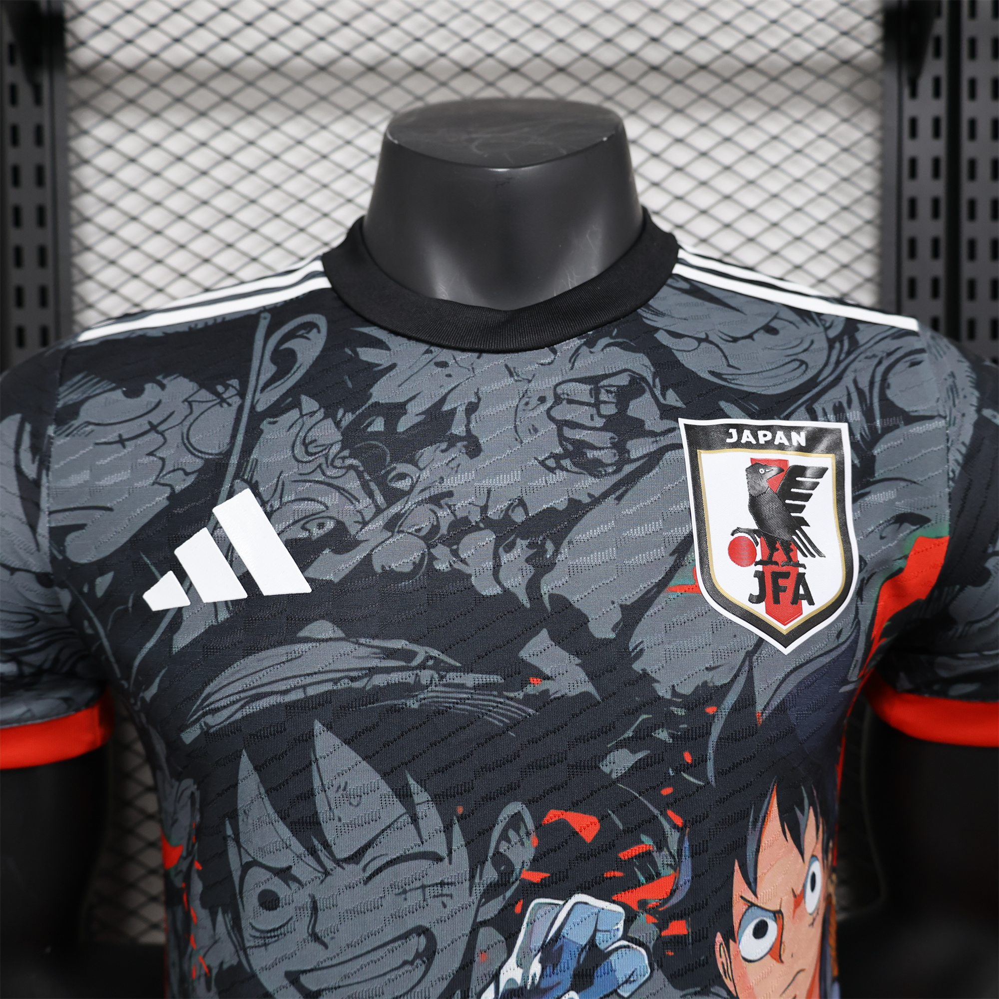 Japan 2024 ONE PIECE Luffy Special Edition Black Jersey - Player Version - UnitedFutballJersey