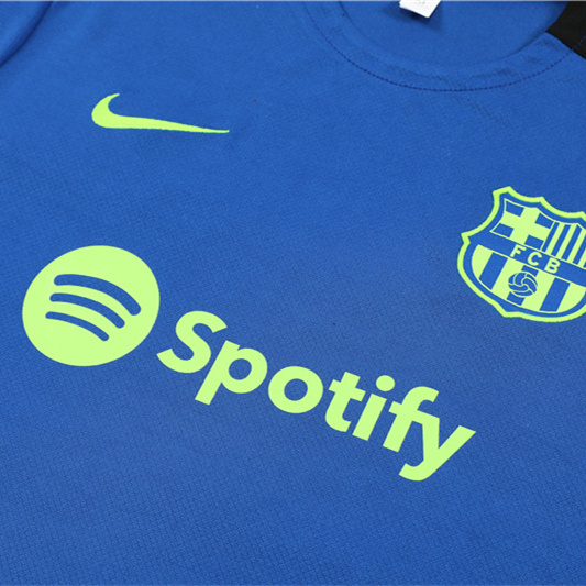Barcelona 24-25 Short-Sleeve Training Set - Blue and Black - UnitedFutballJersey