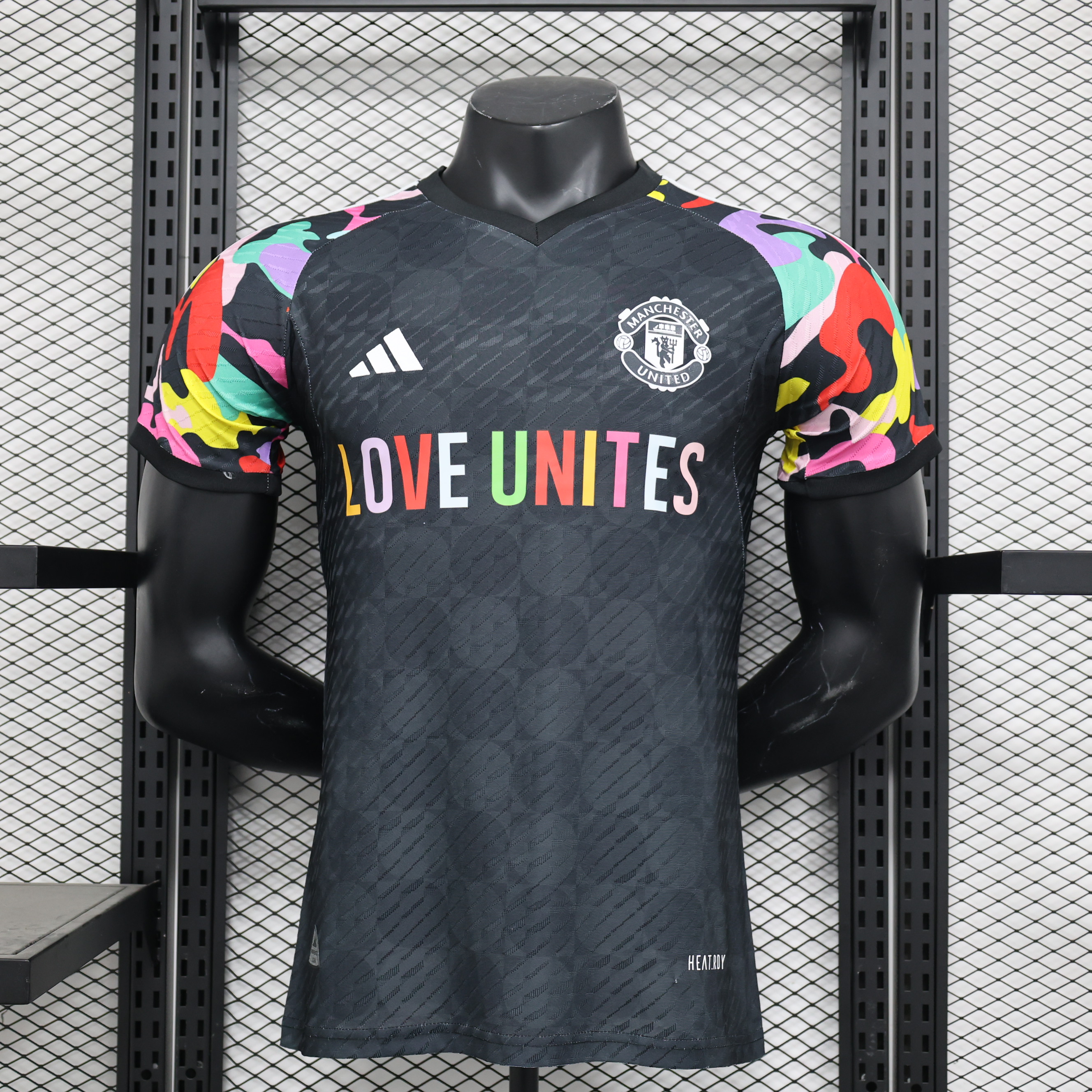Manchester United 23-24 LOVE UNITES Pre-match Jersey - Player Version - UnitedFutballJersey