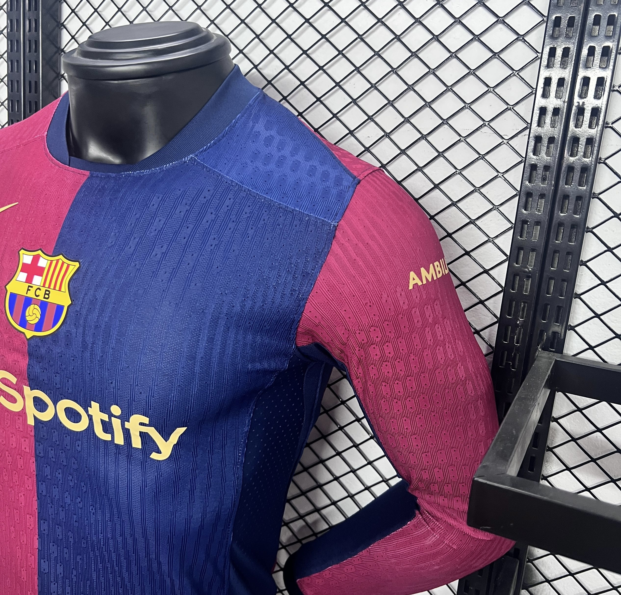 B.A.R.S.A 24-25 Home Long Sleeve Jersey - Player Version - UnitedFutballJersey