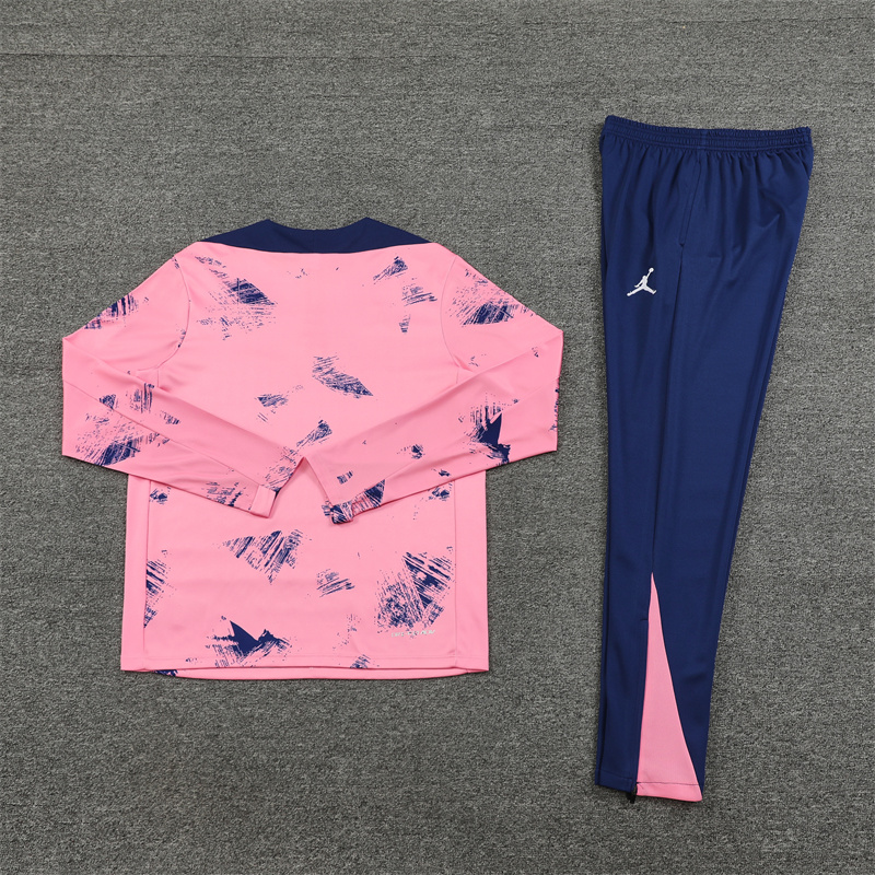 Paris Saint-Germain PSG 24-25 Long Sleeve Training Set - Pink - UnitedFutballJersey