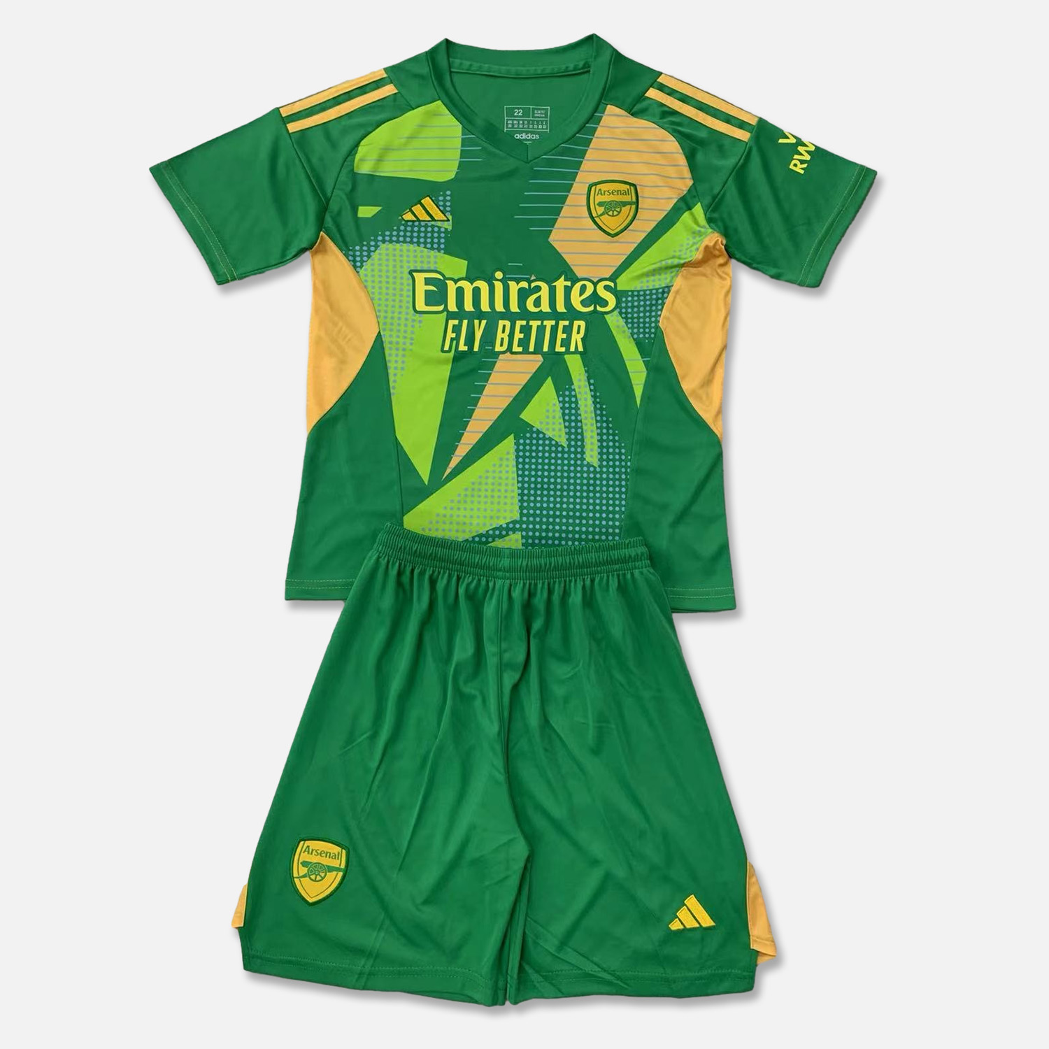 Arsenal 24-25 Fruit Green Goalkeeper Kids Kit - UnitedFutballJersey
