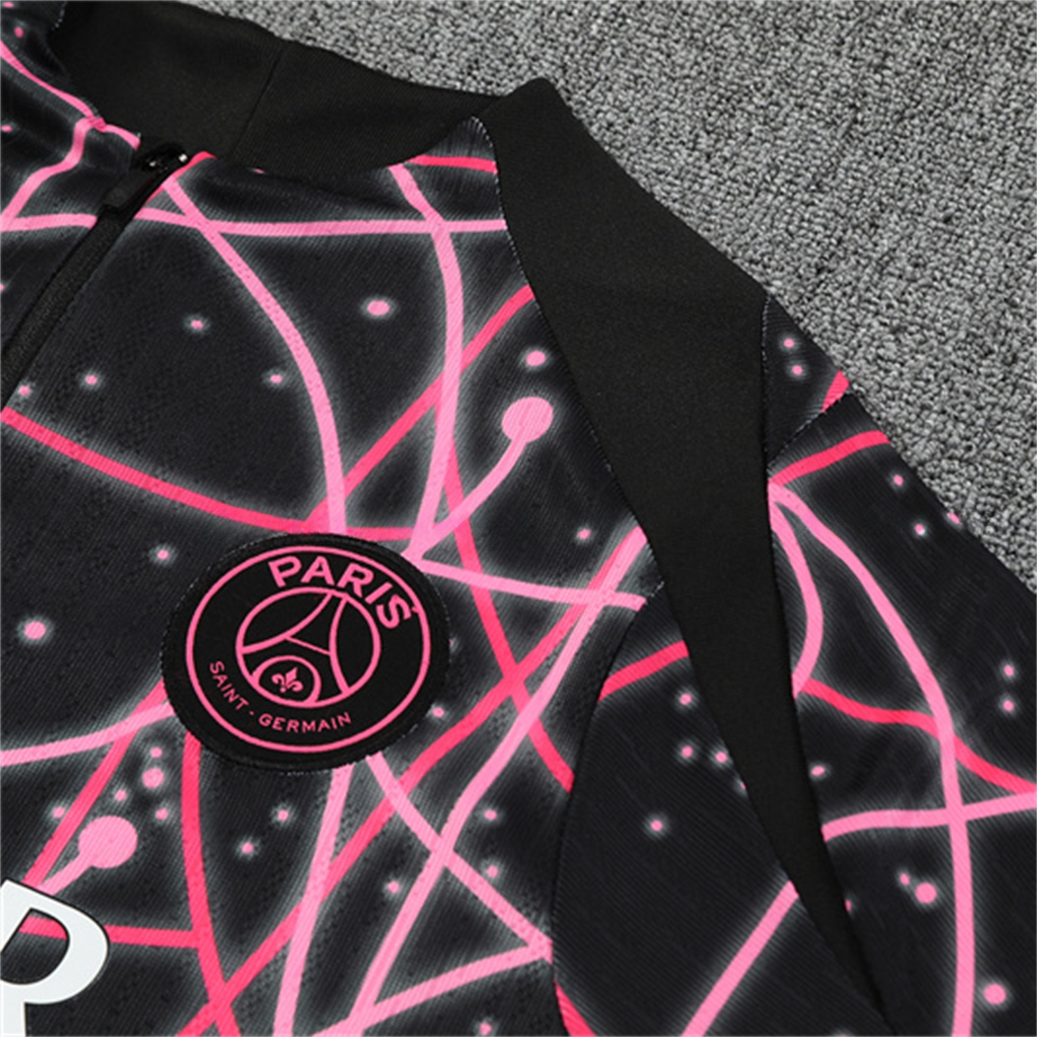 Paris Saint-Germain PSG 25-26 Long Sleeve Training Set - JD Black Pink Top and Black Pants - UnitedFutballJersey