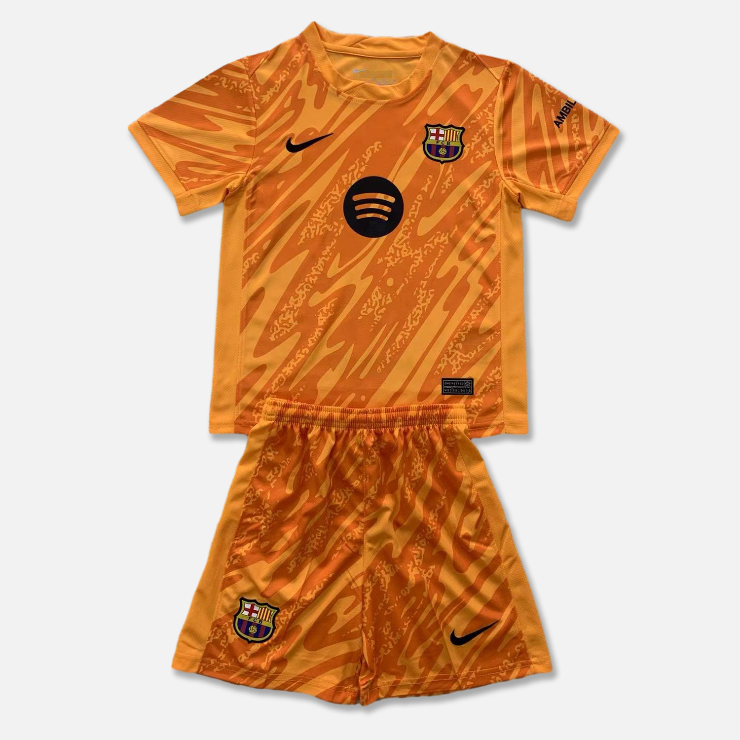 Barcelona 24-25 Orange Goalkeeper Kids Kit - UnitedFutballJersey