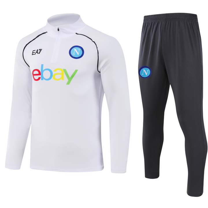 Napoli 23-24 Long Sleeve Training Set White - UnitedFutballJersey