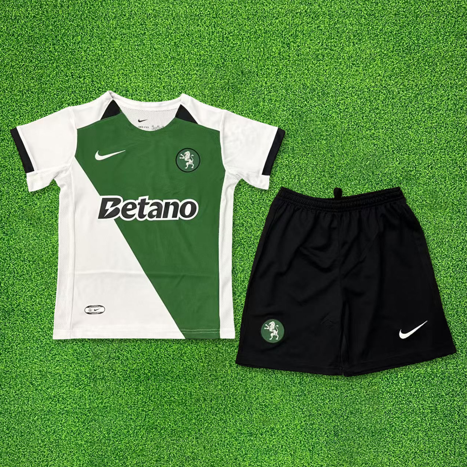 Sporting CP Portugal 24-25 Stromp Special Edition Kids Kit with Chest Patch - UnitedFutballJersey