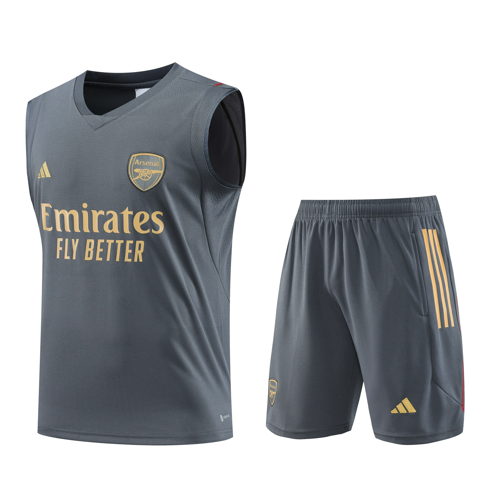 Arsenal 23-24 Player Vest Training Set Grey - UnitedFutballJersey