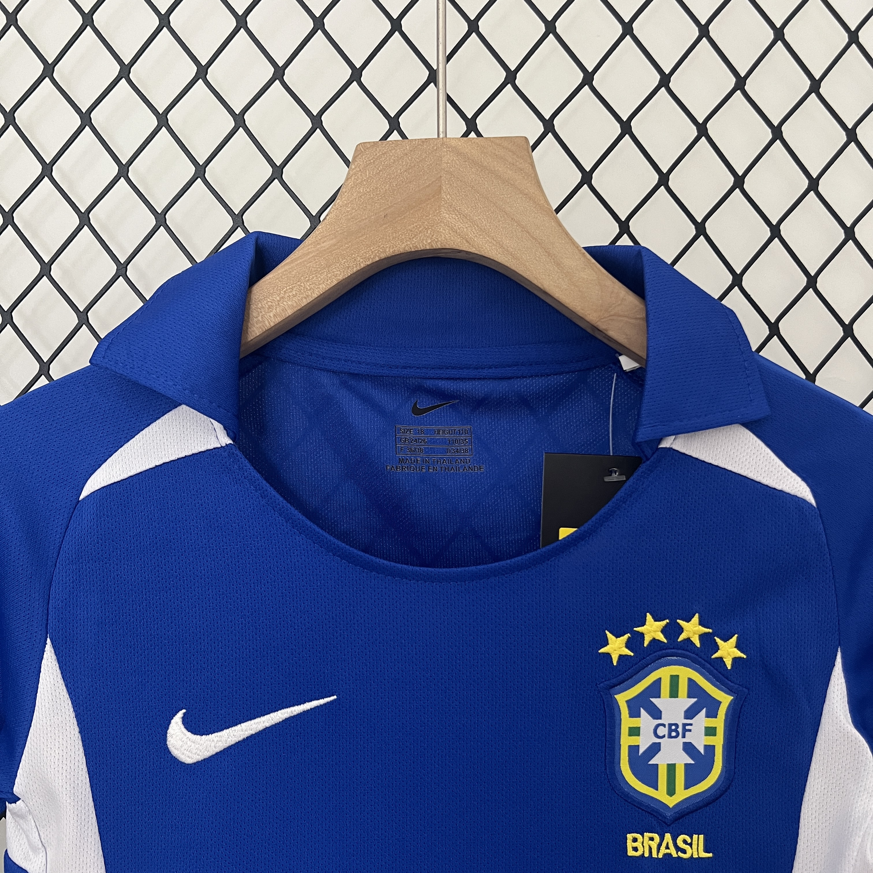 Retro Brazil 2002 Away Stadium Kids Kit - UnitedFutballJersey